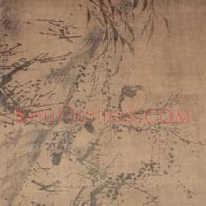 明代 林良《雪芦寒禽图》国画花鸟作品图片赏析