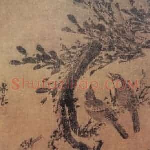 明代 林良《白头翁图》国画花鸟作品图片赏析