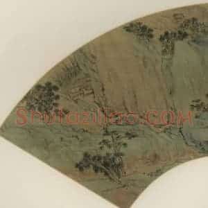明代 陆治《秋山黄叶》国画山水作品图片赏析