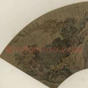 明代 陆治《白云红叶》国画山水作品图片赏析