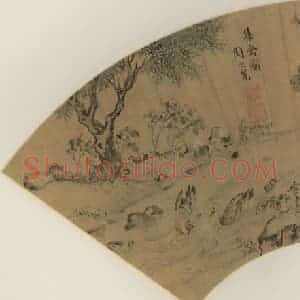 明代 周之冕《野塘集禽》国画花鸟作品图片赏析