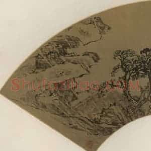 明代 邵弥《秋岩论古》国画山水作品图片赏析