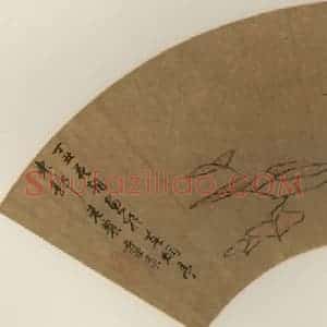 明代 蓝瑛《秋禽图》国画花鸟作品图片赏析