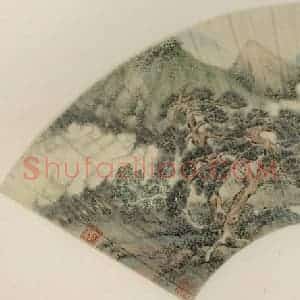 清代 王鉴《松溪渔父》国画山水作品图片赏析