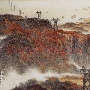 1972年 宋文治《太湖新装》国画山水写意作品图片赏析