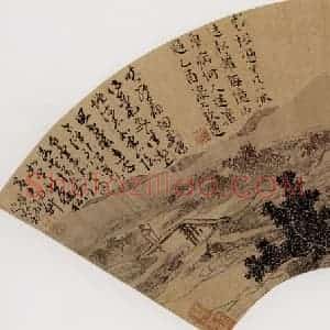 明代 唐寅《后溪图》国画花鸟作品图片赏析