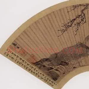 明代 唐寅《临流倚树图》国画花鸟作品图片赏析