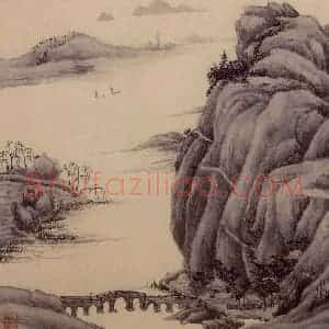 明代 唐寅《行春桥图》国画山水作品图片赏析