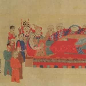 张大千《临敦煌人物图》国画人物作品图片赏析