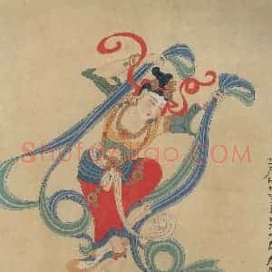 张大千《敦煌舞伎》国画人物作品图片赏析