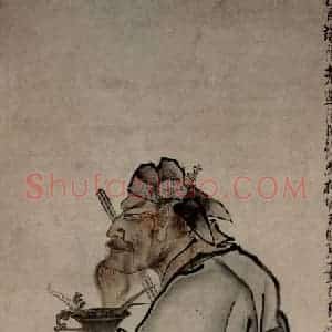1645年 陈洪绶《钟馗像轴》国画人物工笔作品图片赏析