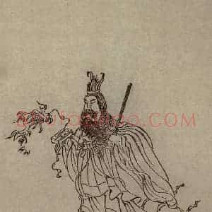 1616年 陈洪绶《九歌图》国画人物工笔作品图片赏析