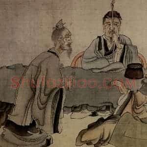 1646年 陈洪绶《华山五老图卷》国画人物工笔作品图片赏析