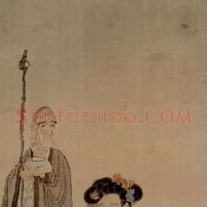 1647年 陈洪绶《观音罗汉图轴》国画人物工笔作品图片赏析