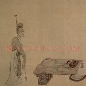 1649年 陈洪绶《南生鲁四乐图卷》国画人物工笔作品图片赏析