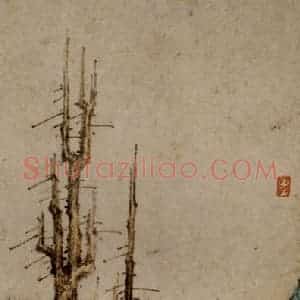1621年 陈洪绶《早年画册》国画花鸟工笔作品图片赏析
