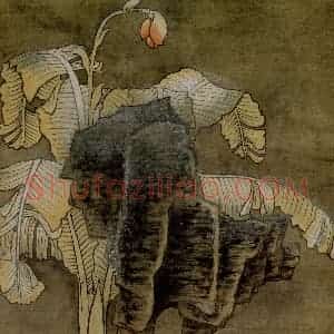 1650年 陈洪绶《闽雪图页》国画花鸟工笔作品图片赏析