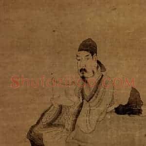 1651年 陈洪绶《参禅图轴》国画人物工笔作品图片赏析