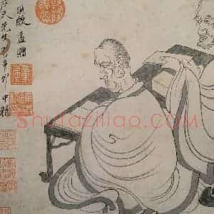 1651年 陈洪绶《隐居十六观图册》国画人物工笔作品图片赏析
