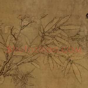 1651年 陈洪绶《春风蛱蝶图卷》国画花鸟工笔作品图片赏析