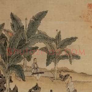 1651年 陈洪绶《杂画册》国画人物工笔作品图片赏析
