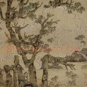 1651年 陈洪绶《杂画册》国画人物工笔作品图片赏析
