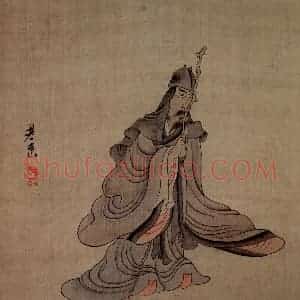 1651年 陈洪绶《模古图》国画人物工笔作品图片赏析