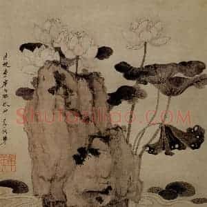 1651年 陈洪绶《模古图》国画花鸟工笔作品图片赏析