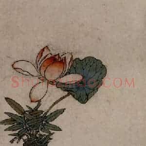 1622年 陈洪绶《早年画册》国画花鸟工笔作品图片赏析