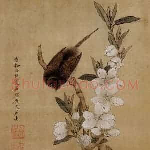 1651年 陈洪绶《模古图》国画花鸟工笔作品图片赏析
