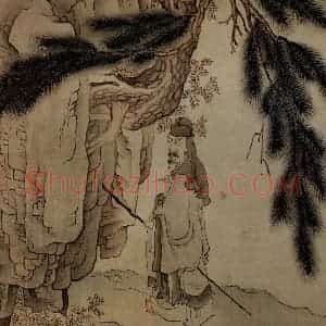 1651年 陈洪绶《模古图》国画人物工笔作品图片赏析