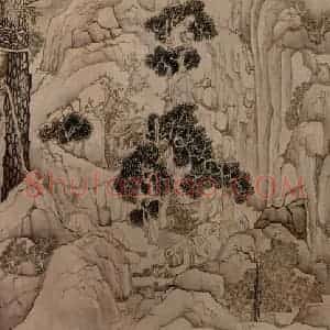 1652年 陈洪绶《西园雅集图卷》国画人物工笔作品图片赏析