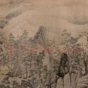 1725年 陈洪绶《西园雅集图卷》国画人物工笔作品图片赏析