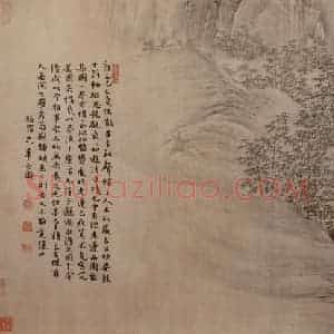 1725年 陈洪绶《西园雅集图卷》国画人物工笔作品图片赏析
