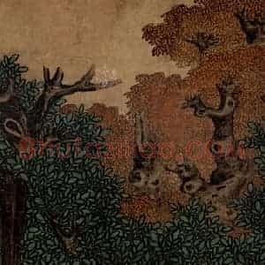 1622年 陈洪绶《铸剑图轴》国画人物工笔作品图片赏析