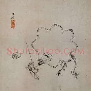 1619年 陈洪绶《模古图》国画花鸟写意作品图片赏析