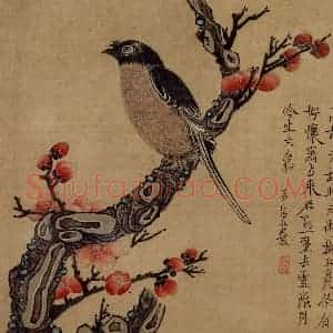 1627年 陈洪绶《父子合册》国画花鸟工笔作品图片赏析