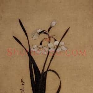 1633年 陈洪绶《花鸟图册》国画花鸟工笔作品图片赏析