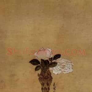 1633年 陈洪绶《花鸟图册》国画花鸟工笔作品图片赏析