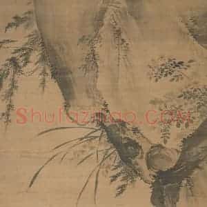 明代 吕纪《浴凫图轴》国画花鸟兼工带写作品图片赏析