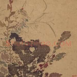 明代 孙龙《花鸟草虫册》国画花鸟写意作品图片赏析