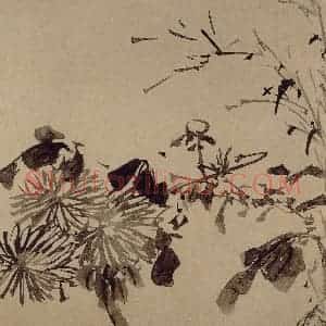 明代 李流芳《山水花卉册》国画花鸟写意作品图片赏析