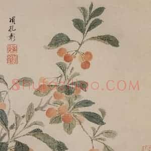 明代 项圣谟《花卉册》国画花鸟写意作品图片赏析
