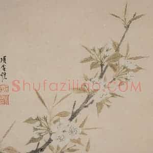 明代 项圣谟《花卉册》国画花鸟写意作品图片赏析