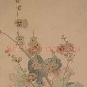 清代 恽寿平《花卉册》国画花鸟工笔作品图片赏析
