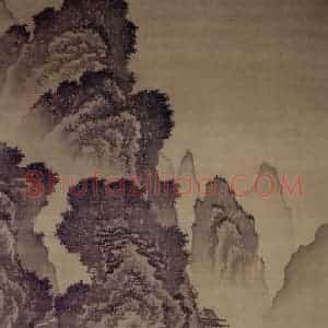 明代 戴进《溪堂诗思堂》国画山水作品图片赏析