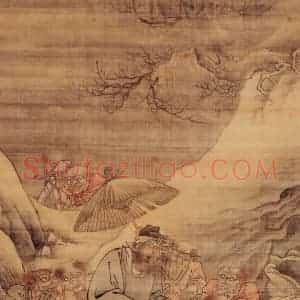 明代 戴进《钟馗夜游图》国画人物作品图片赏析