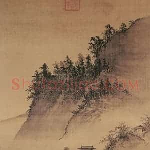 明代 戴进《春游晚归图》国画山水作品图片赏析