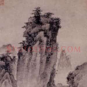 明代 戴进《关山旅行图》国画山水作品图片赏析