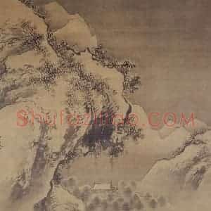 明代 吴伟《洞天问道图》国画山水作品图片赏析